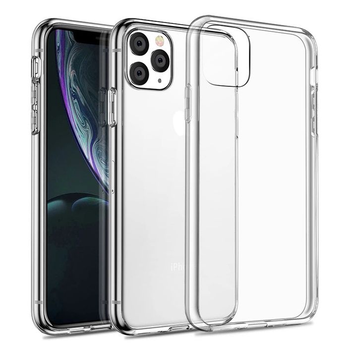 iPhone 11/12/13/14 PRO MAX - Husa Simple Case Slim Silicon Neagra/Clar