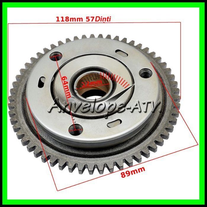 Rulment Unisens Bendix Atv 125 150 200 FRAI PORNIRE cu Pinion 57 Dinti