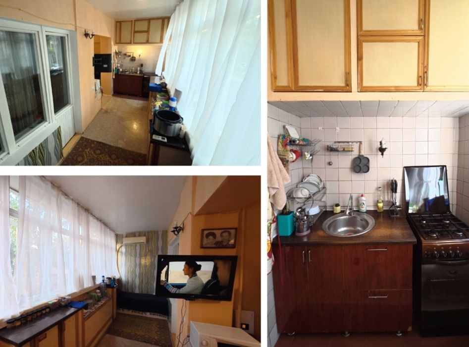 Юнусабад 4, 4/2/4 КиРпИч Неторец Балкон 6 на 2 Средний Ремонт