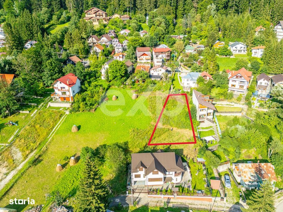 Teren 825 mp intravilan in Busteni cu vedere panoramica catre Muntii B