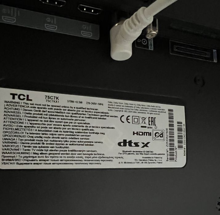 Smart TV 4k | 189cm | 244Hz | Audio B&O