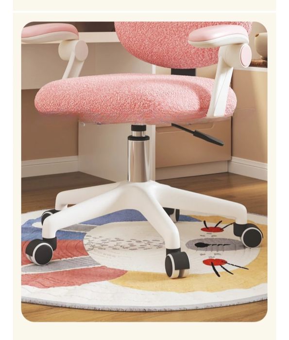 (Sf-25) Детское кресло без подставки для ног розовый и светло-серый цв