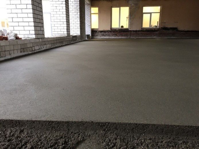 Стяжка полусухая, стяжка аппаратом