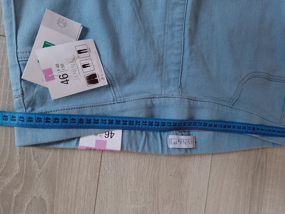 Blugi subțiri 3/4 elastici cu talie înaltă