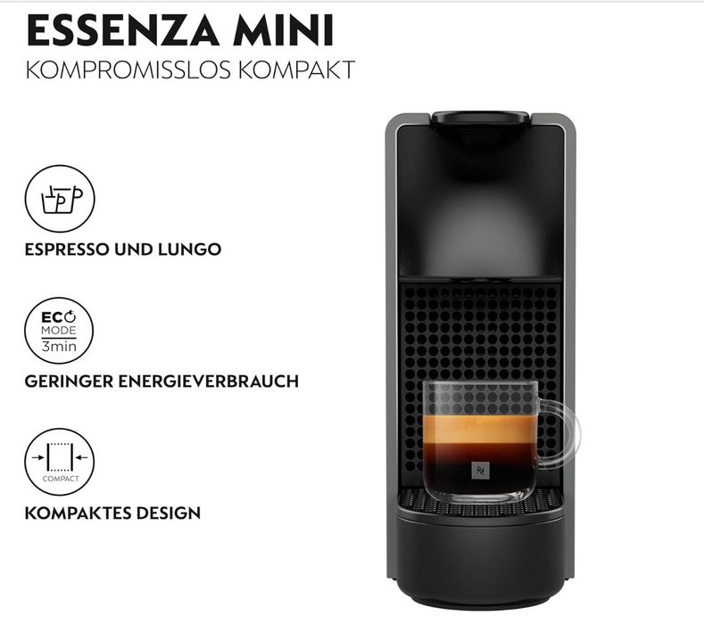 Nespresso Krups XN110B Essenza Mini Grey NOU!