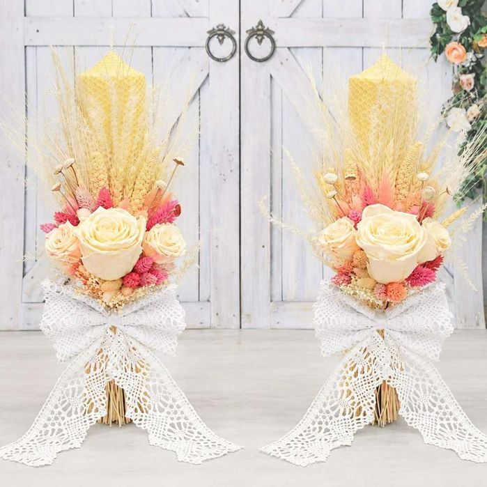 Lumanari Nunta Personalizate pentru Nasi si Miri | Handmade | Livrare Rapida