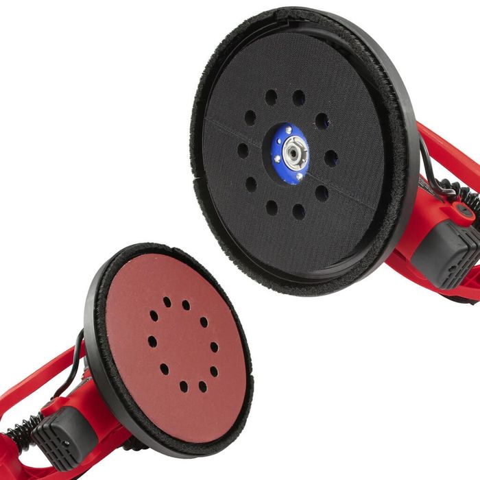 Шлайфмашина за стени и тавани KraftWorld – с кръгла LED глава,телескоп