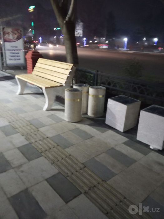 Mramordan qilingan skameyka urna vazon kashpo