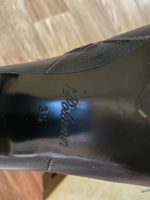 Сапоги демисезон кожаные