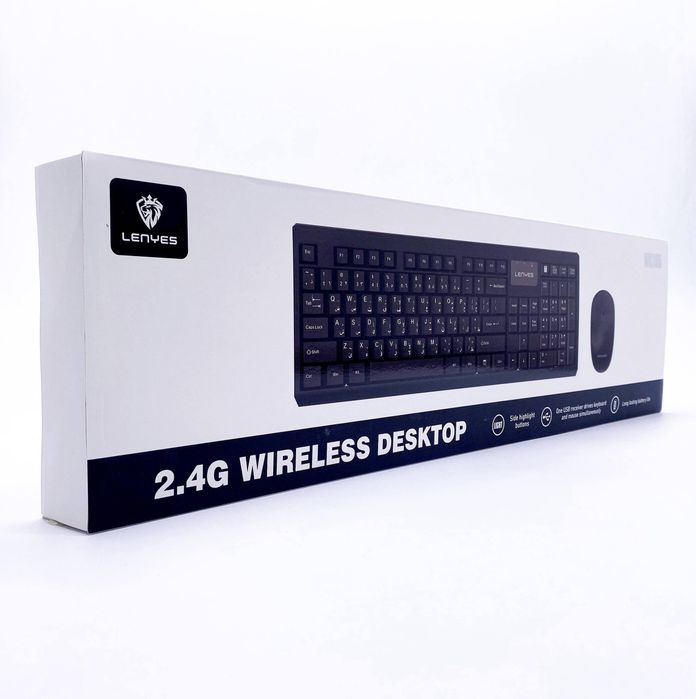 Keyboard + Mouse Bluetooth LENYES WK105 Black