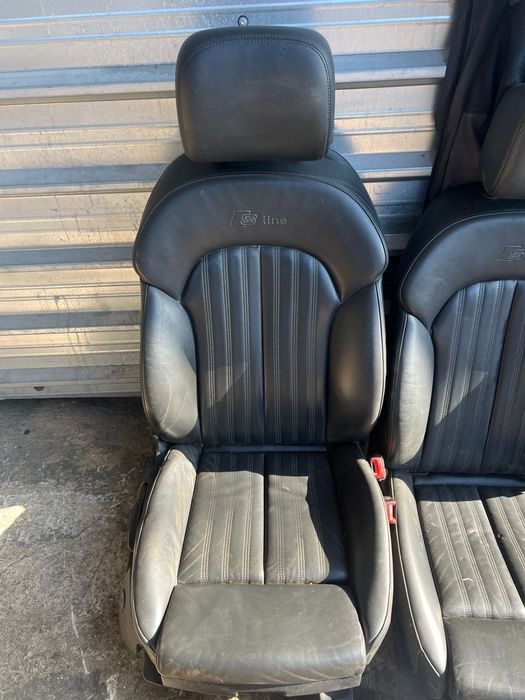 Салон Ауди AUDI A6 C7 4G Черен Sline Кожа с подгрев Ном 899