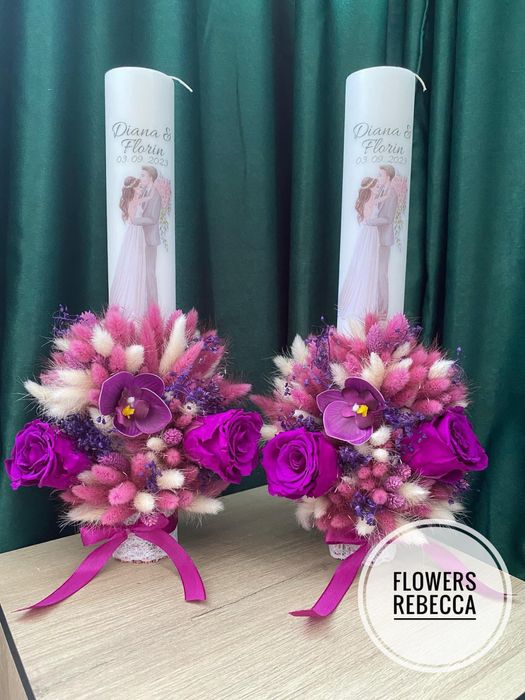 Lumanari ceara personalizate Nunta Botez Cununie Buchet Mireasa Nasa