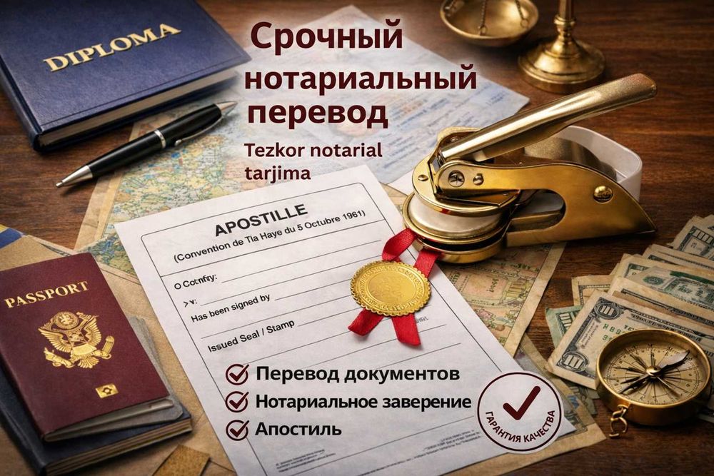 Нотариальные переводы. Срочный перевод ,апостиль и нотариальное 24/7