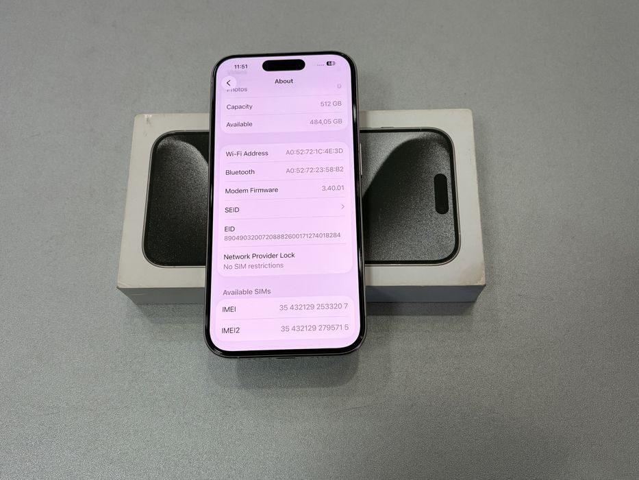 Iphone 15 Pro, 512 gb, White Titanium