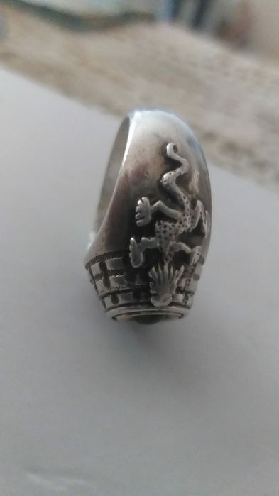 Vand gchiul din argin cu aur in montura si Rubin 24g