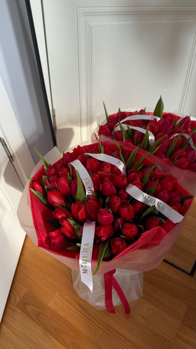 Букет из 51шт тюльпан