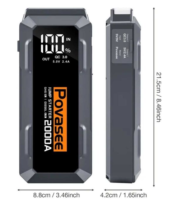 Стартер за акумулатор Jump Starter 12v за автомобил-ван-джип-бус