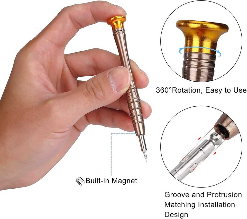 Set surubelnite de precizie 25-in-1 pentru ceasuri telefoane laptopuri