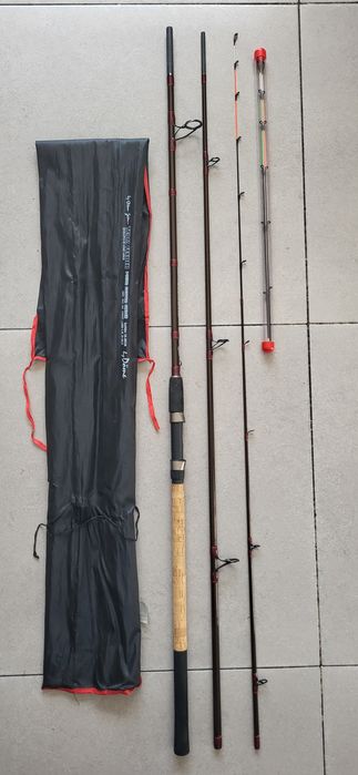Lansete feeder FLdistance4,2m+ team feeder3,6m+coada minciog Korum