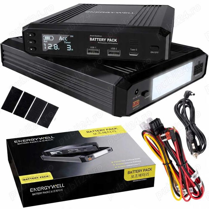 Baterie externă pentru camera auto ENERGY WELL P8 12V 12000 mAh