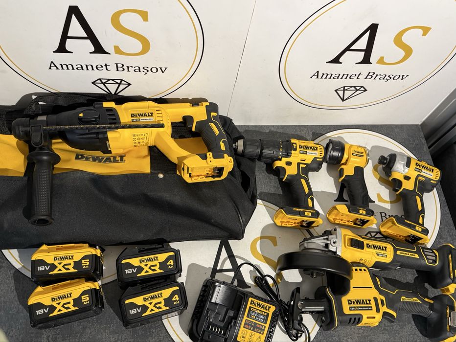 Kit set Dewalt Flex Rotopercutor Sabie Filetante Lanterna 18V