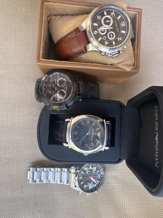 Citisen , tissot , armani