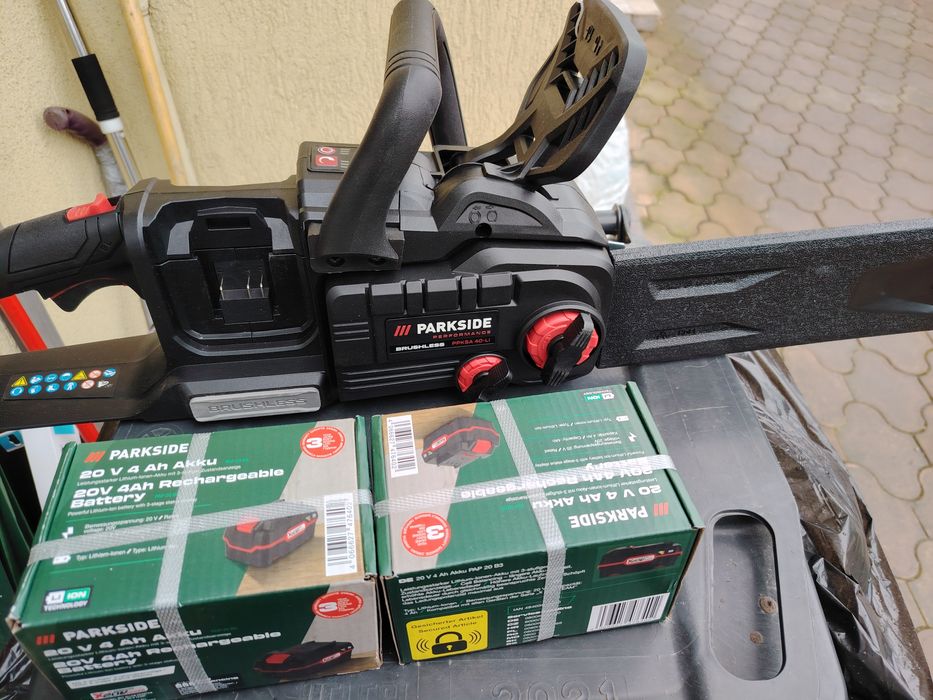 Drujba acumulator parkside performance 40 v fierastrau lanț nou