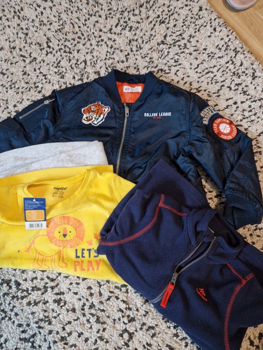 Lot haine,  masura 110, 4-6 ani. Geacă colege H&M, pijama nouă cu etic