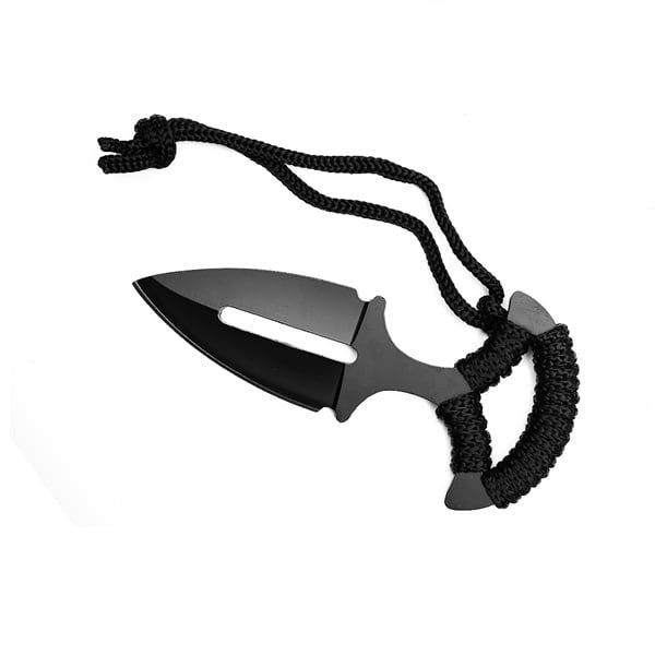 Cutit tactic pumnal, DEPOX®, Black Knife, 13 cm, Otel inoxidabil