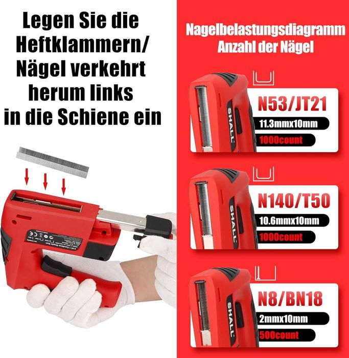 НОВ! Акумулаторен електрически такер 3 в 1 за тапицерия и DIY със скоб