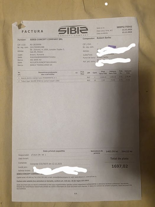 Aparat electric injectat tutun Powermatic V+