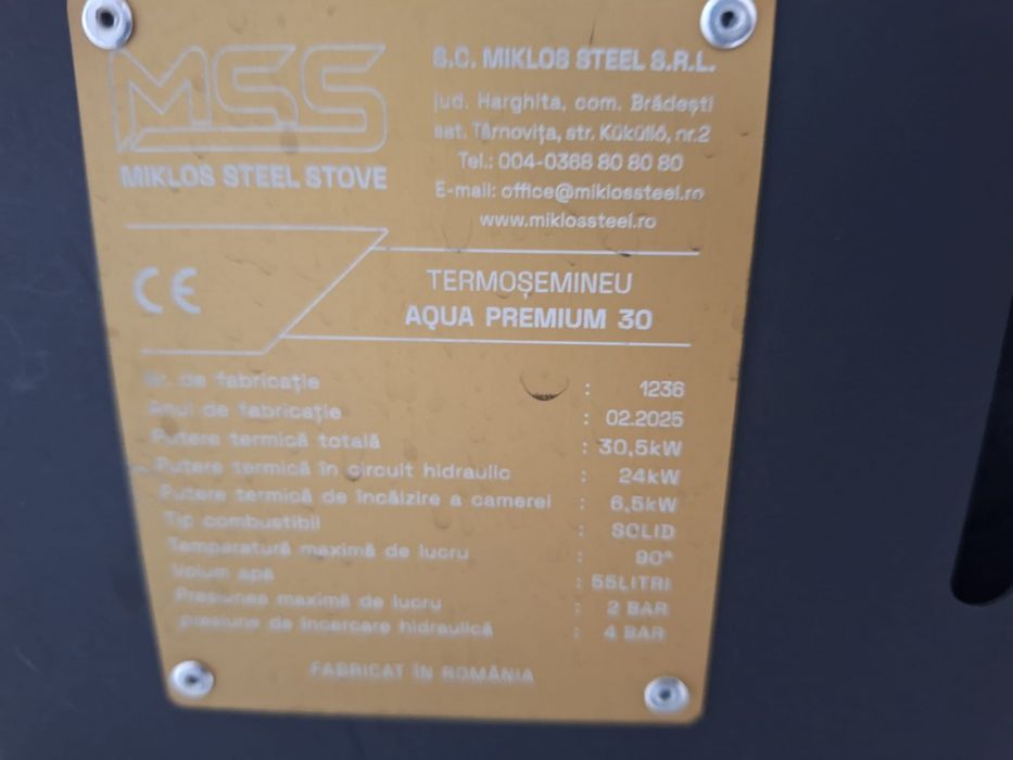 Termosemineu complet Aqua Premium 30 KW / cos inclus