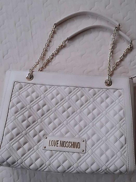 LOVE MOSCHINO Дамска чанта, оригинална, светло розова, НОВА