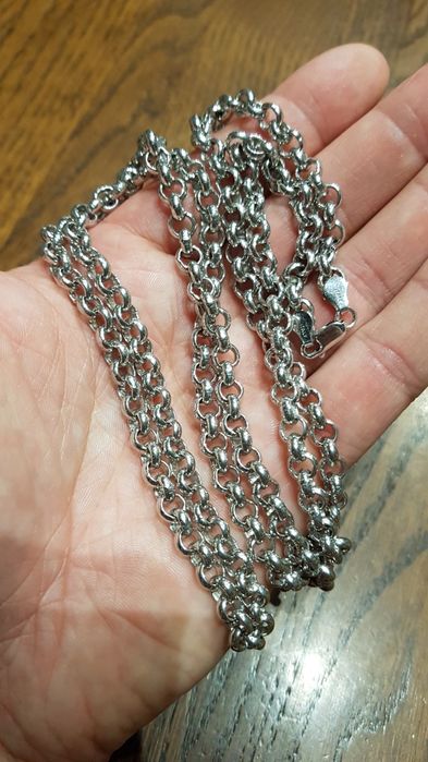 Nou nout,superb lant argint 925 Italy masiv foarte lung,model deosebit