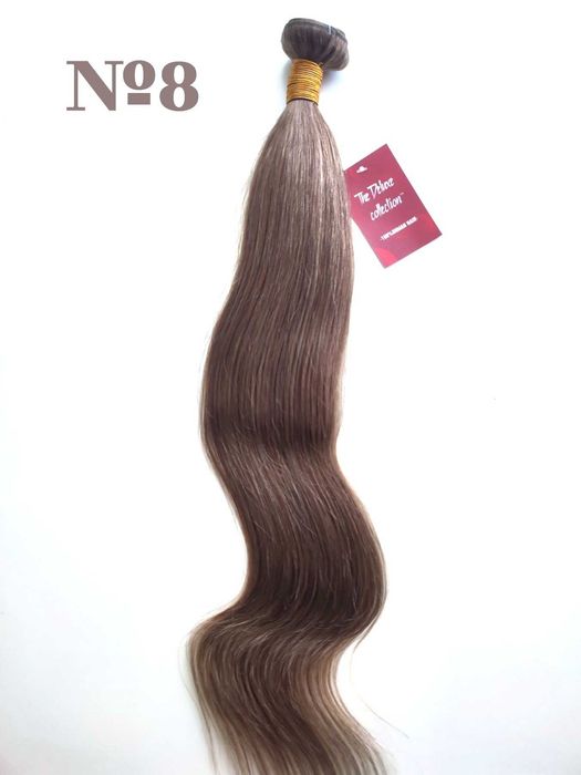 100% естествена коса за удължаване/екстеншъни без примеси - руса коса