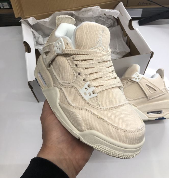 Blank Canvas Jordan 4 Retro 36 37 38 39 Made Vietnam