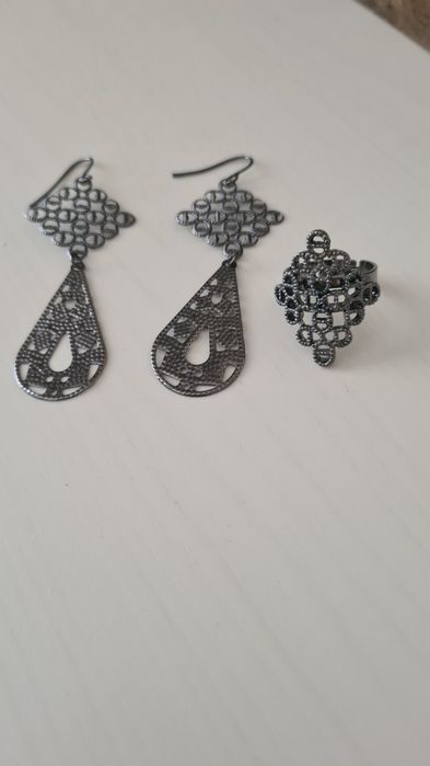 Кольцо, серьги  бижутерия