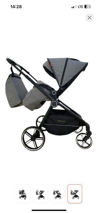 Коляска прогулочная New lux z1, серый