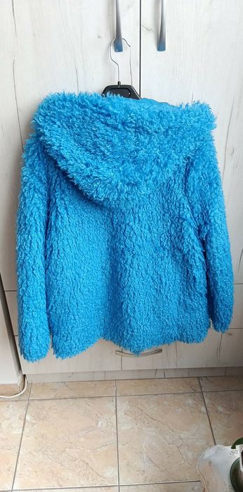 Дамско синьо палто