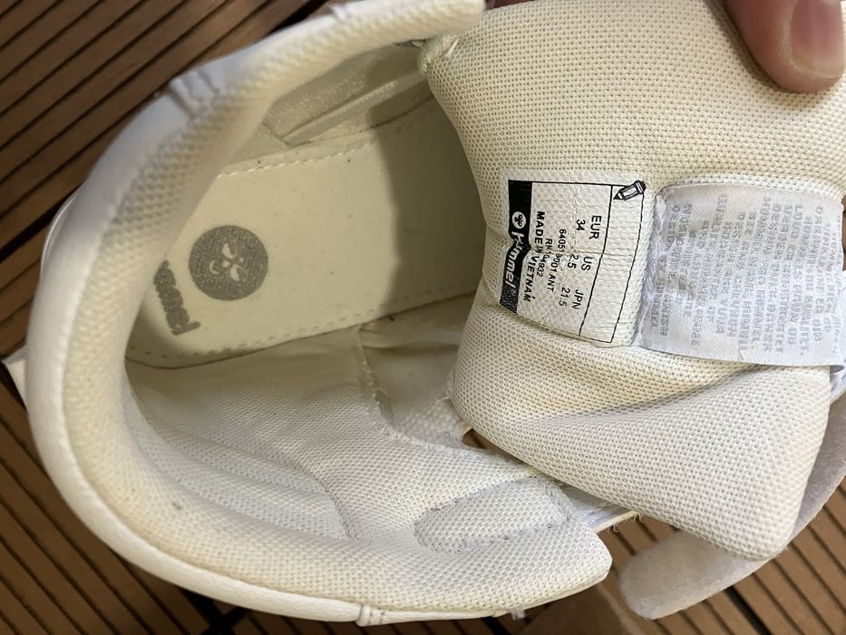 Hummel бели високи кожени кецове 34 номер