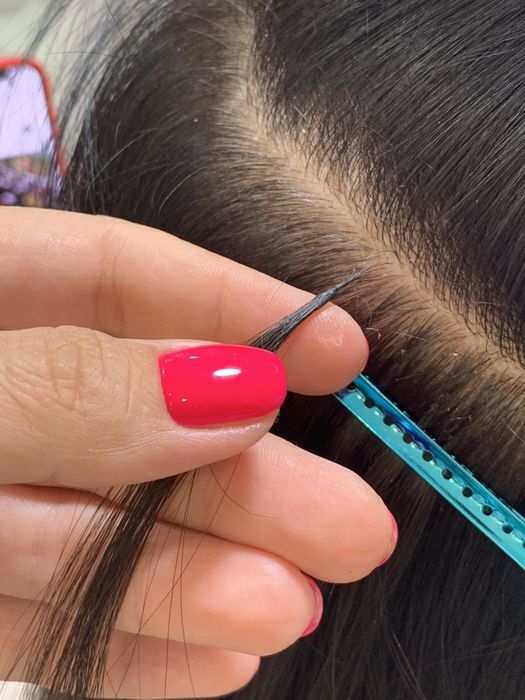 Микро наращивание волос