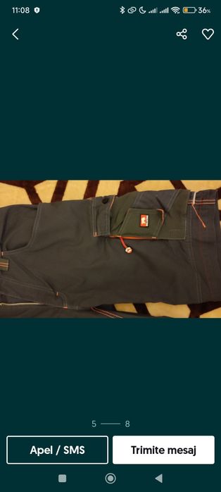 Pantalon scurt  de lucru Nr 46 , nou , Bull Star  SriLanka