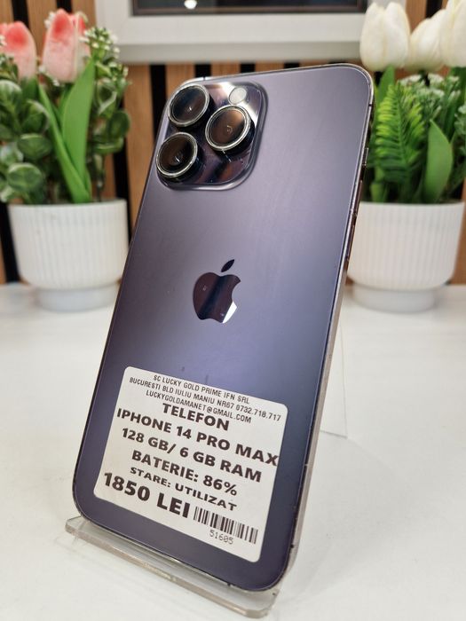 Iphone 14 Pro Max 128GB 6GB RAM 86% Baterie Garantie! #51605