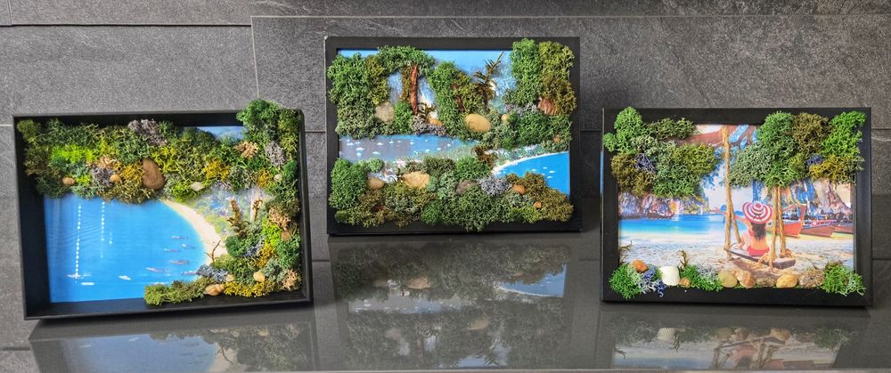 Картини за всеки повод декорирани със скандинавски мъх