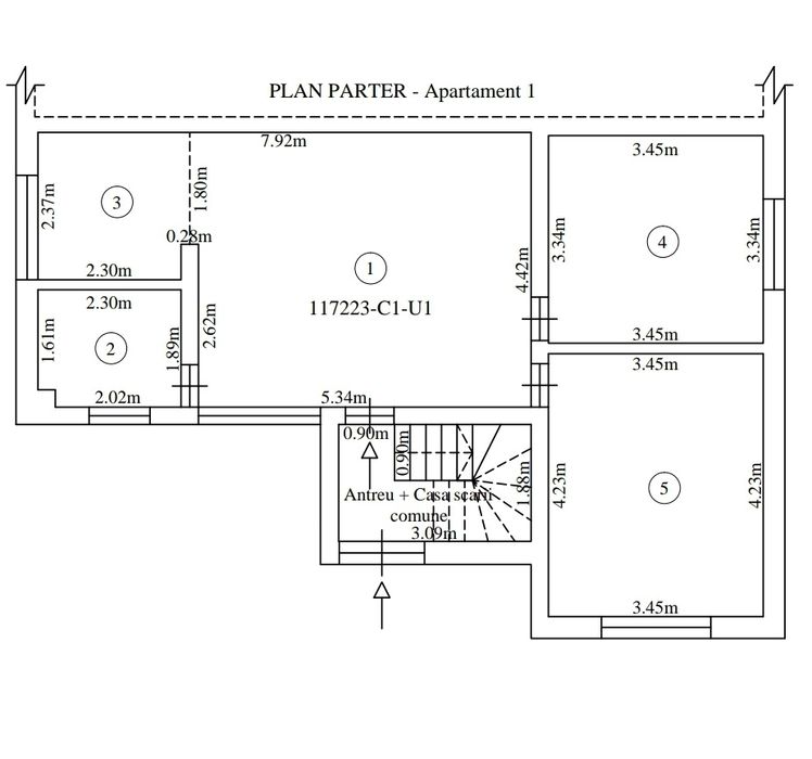 Apartament 3 camere + gradina, cartier Arhitectilor