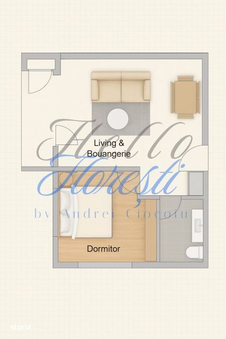 Apartament 2 camere 47 mp zona BMW