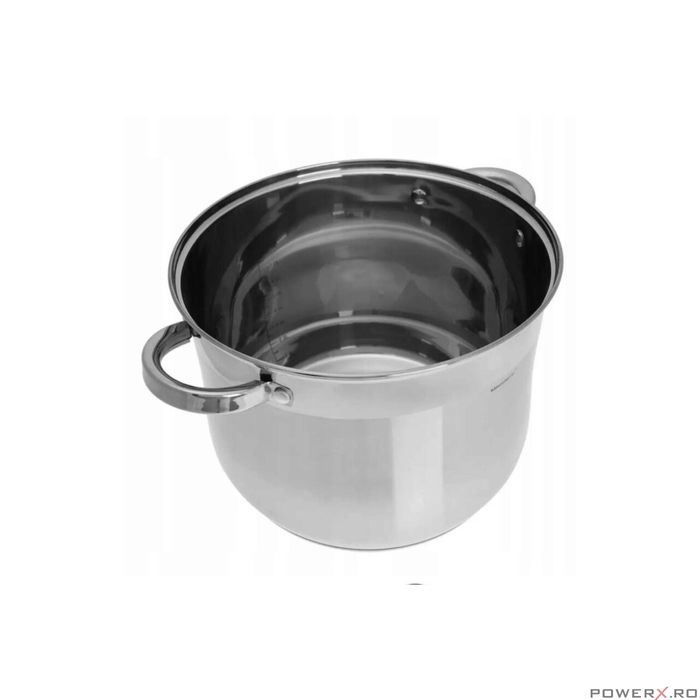 Oala din inox cu capac din sticla, 28cm, fund termic multistrat, 13l