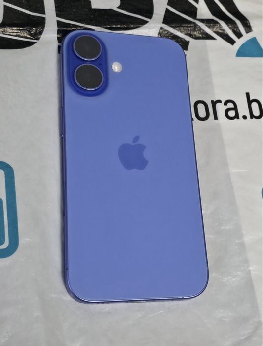 КАТО НОВ 128GB iPhone 16 Гаранция ЗОРА 2026г. Ultramarine | Син