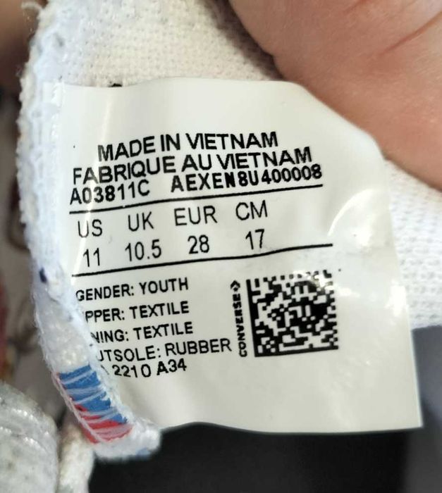 Tenesi Converse mărimea 28 int. 18 cm