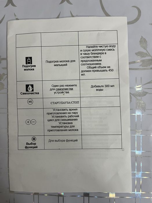 Блендер пароварка для приготовления прикорма
